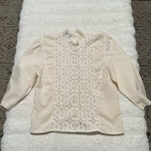 Cream Lace Women’s Top